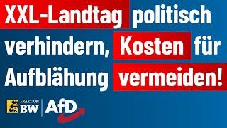 XXL-Landtag politisch verhindern – Kosten vermeiden!