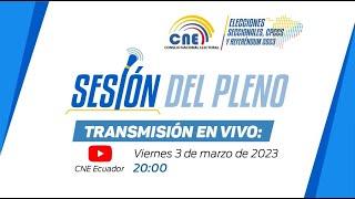 SESIÓN ORDINARIA No. 12-PLE-CNE-2023