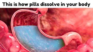 This is how pills  dissolve in your Stomach ! Animated Short Video