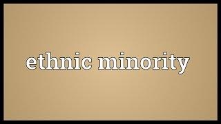 Ethnic minority Meaning