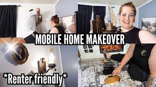 MOBILE HOME MAKEOVER | LIVING ROOM ART GALLERY | RENTER FRIENDLY | KIMI COPE