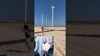 ||Anime Wind turbine Shadow Jump|| Jujutsu Kaisen #anime #jujutsukaisen #animegirls #shorts