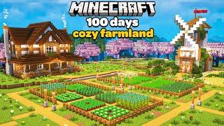 I Spent 100 Days Building the Ultimate Cozy Farm in Minecraft Hardcore