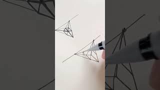 Двухточечная линейная перспектива. Линеры winsor&newton. Быстрые уроки по рисованию. Скетчинг