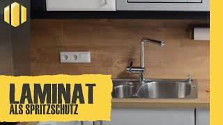 Laminat als Spritzschutz - So verlegst du Laminat auf deine Küchenrückwand!