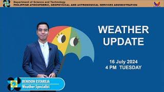 Public Weather Forecast issued at 4PM | July 16, 2024 - Tuesday