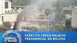 Exército cerca palácio presidencial da Bolívia; presidente alerta possível golpe | Jornal da Band