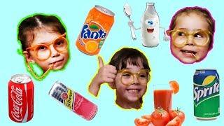 ЧЕЛЛЕНДЖ Угадай Напиток  COLA, FANTA, SPRITE, SCHWEPPES Играют Дети SODA CHALLENGE 