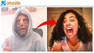 JUMPSCARE Prank  OMEGLE / OME Tv Con PISICOPATA CUT FACE Parte 3ª