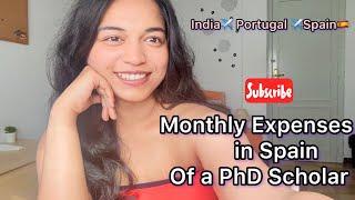 Monthly expenses of a PhD Scholar in Spain | Detailed expenses breakdown | Life in Zaragoza