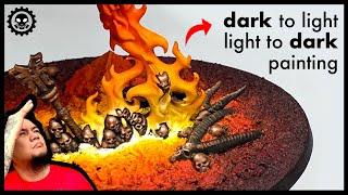 How to Paint Flame & Burning Skulls 