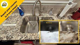 How to Repair Chips in Natural Stone (Granite, Marble) and Quartz Countertops