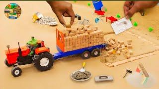 diy mini tractor bricks Hen house construction science project