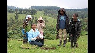 Elizabeth Wathuti during the Citi Global Community Day  Tree Planting Drive