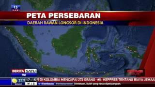 Peta Sebaran Daerah Rawan Longsor di Indonesia