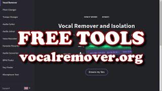 FREE ONLINE TOOLS - Vocal Remover