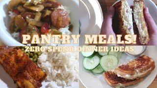 WHAT'S FOR DINNER PANTRY MEALS | NO SPEND BUDGET MEALS | SHELF COOKING EASY RECIPES