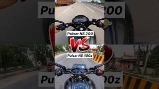 Pulsar NS 200 vs NS 400z  Gear Challenge #shorts #ns400z