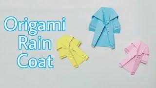 Easy Origami paper Raincoat - How to make paper raincoat - Rainy day Crafts - DIY Paper Dress