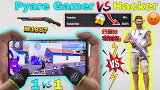 Pyare gamer vs hacker onetap headshot challenge 1 vs 1 full handcam gameplay free fire