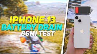 IPHONE 13 PUBG BGMI BATTERY DRAIN TEST AFTER IOS 17.5.1 UPDATE  IPHONE 13 REVIEW IN 2024