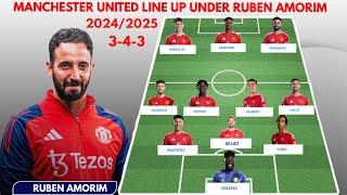 MANCHESTER UNITED  | MAN U potential starting lineup ● PREMIER LEAGUE 2024/2025 UNDER RUBEN AMORIM