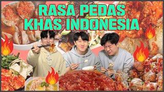 PRANK VIDEO UNTUK merayakan ulang tahun kkyuleogi Sangho| Reaksi merasakan rasa pedas khas Indonesia