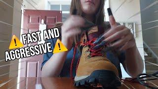 Fast and Aggressive Shoe Tapping and Scratching ASMR