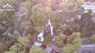 Edessa City Greece Waterfalls by drone