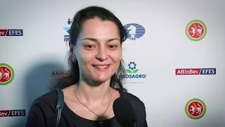 2019 Women's Candidates. Round 8. Interview with Alexandra Kosteniuk.