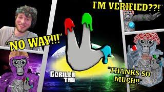 Gorilla Tag Content Creators REACT to getting the FINGER PAINTER BADGE!