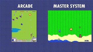 Arcade Vs Master System - Action Fighter