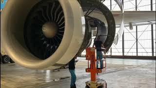 GE90-115B Engine Fanblades installation