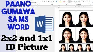 2x2 and 1x1 photo using MS word | how to make ID picture in MS word