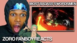 ZORO FANBOY Reacts To Demon Slayer Fights For The First Time