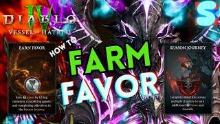 Fastest Season Pass Favor Farm in Diablo 4 Vessel of Hatred