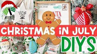 Brand NEW Christmas DIYS you need to make now!  Christmas in July (Dollar Tree ideas)