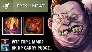 THIS IS HOW TOP 1 MMR Magic Lamp + Heart Pudge Carry Can't Kill 8K HP New Fresh Meat Facet OP Dota 2