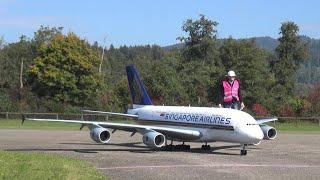 Biggest Airliner A-380 in the World as Scale Radio Controlled Jet Turbine Model Airplane Singapore