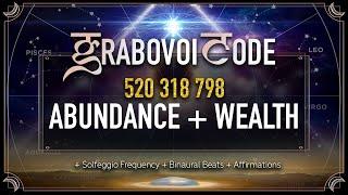 Abundance Frequency + Grabovoi Codes | 888 Hz | Attract Wealth Money | Grabovoi Sleep Meditation