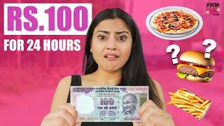 Living on Rs 100 for a day Ft. @inishutiwari  | Budget Checklist | Pass or Fail | Nykaa