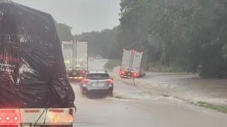Interstate i-64 nashville illinois Closed due to flooding