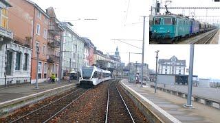  St. Margrethen - Romanshorn - Koblenz (CH) - Basel cab ride [11.2018] Führerstandsmitfahrt