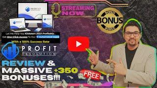 ProfitResolution ReviewGet One-Click-Access To 11 Automated AppsGet FREE +350 Bonuses