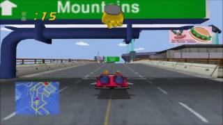 The Simpsons Road Rage - Part 7 Mission Mode - Full Playthrough