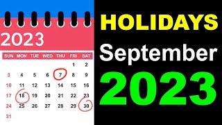 September 2023 Observances and Holidays Around the World by Country, date and month in 2023