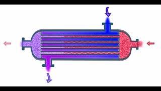 Трубчатый (кожухотрубчатый, рекуперативный) теплообменник.
