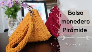 Crea este hermoso Bolso pirámide Bolso|Monedero|Tutorial de trapillo