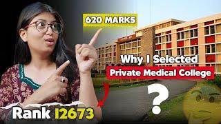 Studying in PRIVATE MEDICAL COLLEGE At 620** Marks⁉️| AIR *12673* | #neet #medico