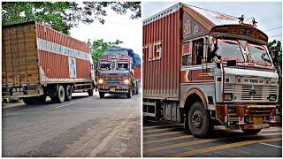 "Content and Loaded Truck Crossing Video on STKK Highway Road "